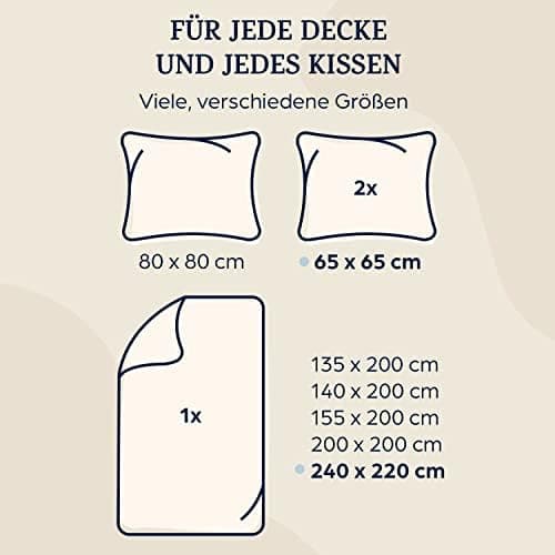 sleepwise Bettwäsche 135x200 Mikrofaser – ÖKO‑TEX zertifiziert, bügelfrei & knitterfrei, 2‑tlg. (inkl. 80x80 cm Kissenbe