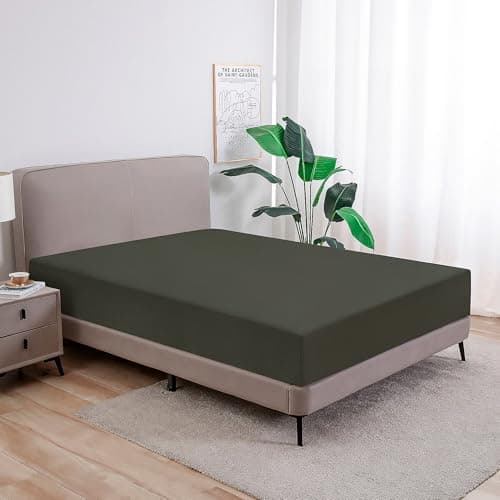 Jersey-Spannbettlaken 100% Baumwolle – 100% gekämmte Baumwolle, 90 x 200 cm (Steghöhe 27 cm)