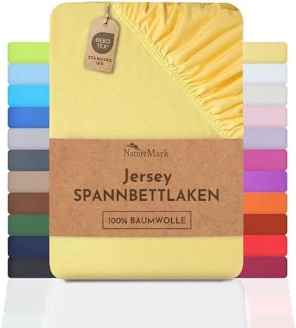 NatureMark Jersey-Spannbettlaken – 100% Baumwolle, 120 x 200 cm (Schoko Braun)