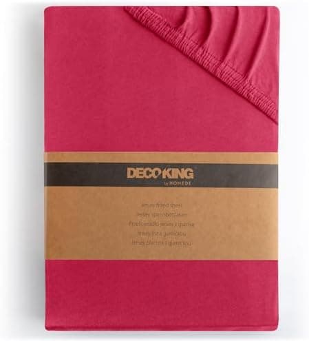 DecoKing Spannbettlaken 180 x 200 & 200 x 200 cm – 100% gekämmte Baumwolle (Jersey)