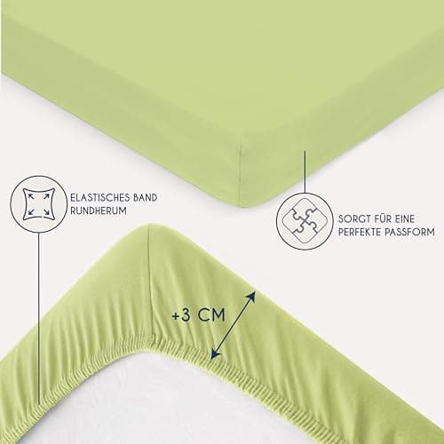 Dreamzie Spannbettlaken 90x190/200 cm – 100% Jersey‑Baumwolle, OEKO‑TEX STANDARD 100