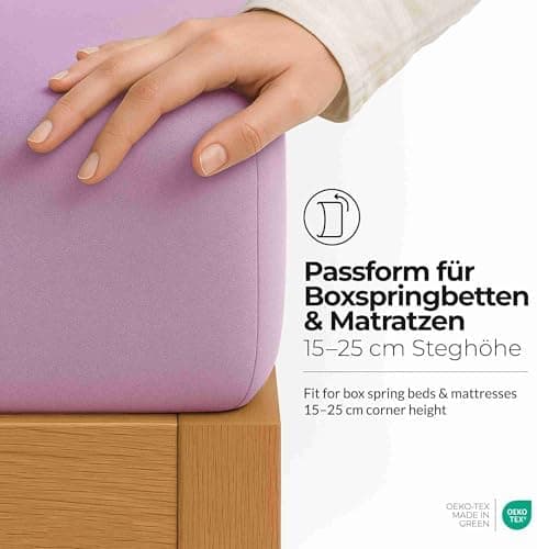 etérea Jersey-Spannbettlaken 80x200 cm Weiß – 100% Baumwolle, OEKO-TEX MADE IN GREEN & STANDARD 100