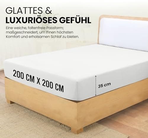Utopia Bedding Spannbettlaken 180×200 cm – Grau, gebürstete Polyester‑Mikrofaser, OEKO‑TEX zertifiziert