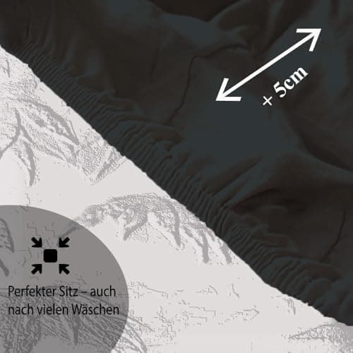 120x200 cm Jersey-Spannbettlaken – 100% Baumwolle, Weiß
