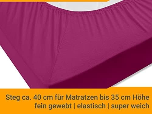 Jersey-Spannbetttuch – 100% Baumwolle, 180–200 x 200 cm