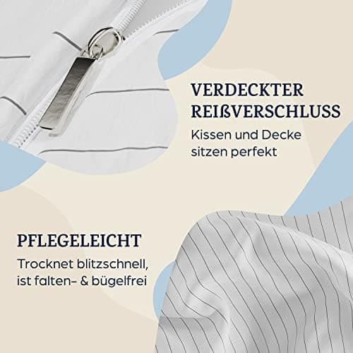 sleepwise Bettwäsche 135x200 Mikrofaser – ÖKO‑TEX zertifiziert, bügelfrei & knitterfrei, 2‑tlg. (inkl. 80x80 cm Kissenbe