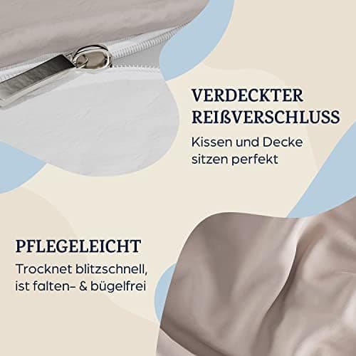 sleepwise Bettwäsche 135x200 Mikrofaser – ÖKO‑TEX zertifiziert, bügelfrei & knitterfrei, 2‑tlg. (inkl. 80x80 cm Kissenbe