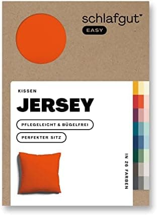 Schlafgut Easy Jersey Kissenbezug 40 x 40 cm – 100% Baumwolle, superweich & atmungsaktiv, Green Mid