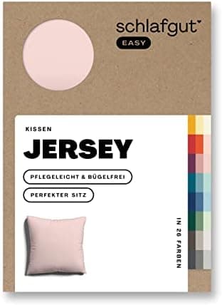 Schlafgut Easy Jersey Kissenbezug 40 x 40 cm – 100% Baumwolle, superweich & atmungsaktiv, Green Mid