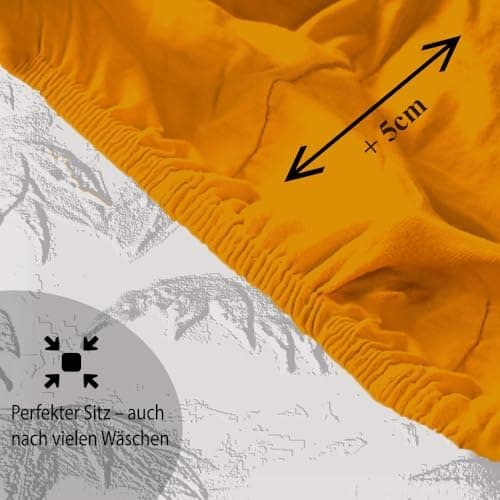 120x200 cm Jersey-Spannbettlaken – 100% Baumwolle, Weiß