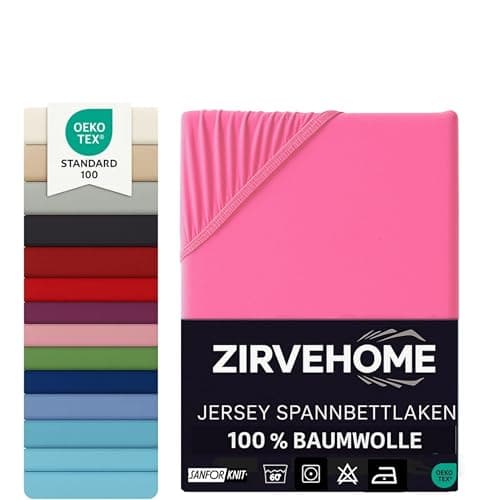 Spannbettlaken 120x200 cm – Jersey 100% Baumwolle – für Matratzen bis 25 cm Höhe