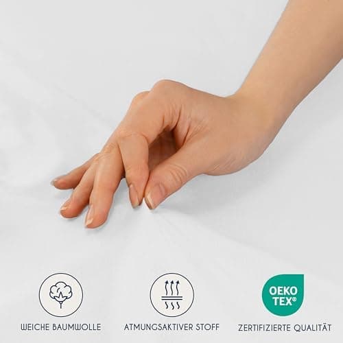 Dreamzie Spannbettlaken 90x190/200 cm – 100% Jersey‑Baumwolle, OEKO‑TEX STANDARD 100
