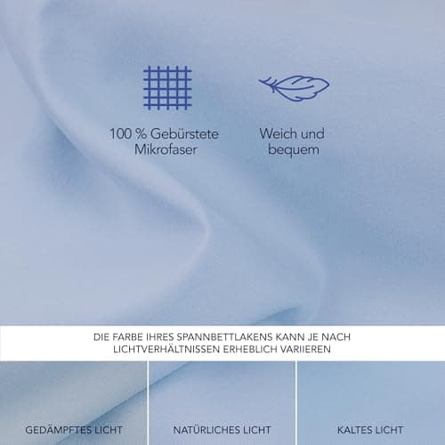 Dreamzie Spannbettlaken 120x200 cm – 100% Mikrofaser, Hoher Steg bis 35 cm