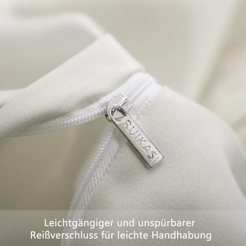 RUIKASI Bettwäsche-Set 4-teilig 135x200 Mikrofaser, 2x Bettbezug 135x200 + 2x Kissenbezug 80x80 cm, OEKO‑TEX, weich & bü