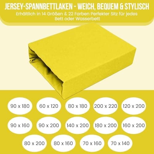 Elastisches Jersey-Spannbettlaken 90x180 cm – 100% Baumwolle, kuschelig warm