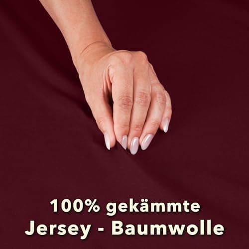 STUDIO Basic Spannbettlaken 200×220 cm – Jersey aus 100% gekämmter Baumwolle, elastisch & bügelfrei, passend für Matratz