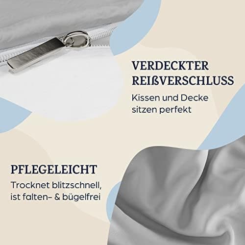 sleepwise Bettwäsche 135x200 Mikrofaser – ÖKO‑TEX zertifiziert, bügelfrei & knitterfrei, 2‑tlg. (inkl. 80x80 cm Kissenbe