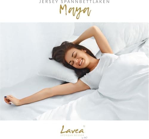 Lavea Spannbettlaken 120x200 cm – atmungsaktives Baumwoll‑Jersey, passend für Matratzen bis 20 cm (Mittelgrau)