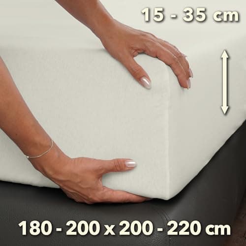 STUDIO Spannbettlaken Jersey – 97 % Baumwolle / 3 % Elastan – 120×200 / 120×220 / 130×200 / 130×220 cm, passend für Matr