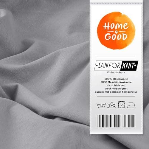 home4good Spannbettlaken 120x200 cm – Jersey 100% Baumwolle (OEKO-TEX STANDARD 100) – für Matratzenhöhe 15–25 cm, Weiß