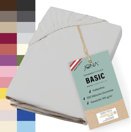 Spannbettlaken 180–200 × 200–220 cm – Baumwoll‑Jersey 190 g/m², faltenfrei