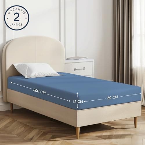 Dreamzie Spannbettlaken 90x190/200 cm – 100% Jersey‑Baumwolle, OEKO‑TEX STANDARD 100