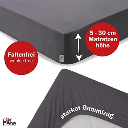 Spannbettlaken 90x200 – Jersey 100% gekämmte Baumwolle, passend für Matratzen bis 30 cm