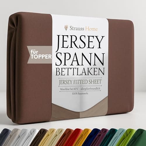 Jersey-Spannbettlaken / Spannbetttuch – 100% Baumwolle, 180x200–200x200 cm