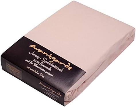 AVANTGARDE Spannbettlaken 180x200–200x220 cm, 40 cm Steg – 100% Jersey-Baumwolle 170 g/m², OEKO-TEX – passend für Boxspr