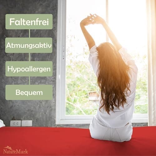 NatureMark Mikrofaser-Spannbettlaken 90x200–100x200 cm, türkis
