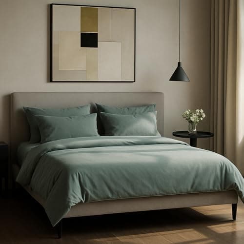 Bettwäsche 155x220 Baumwolle Jeans Blau – 2-teilig mit Reißverschluss, Bettbezug 155x220 + Kissenbezug 80x80