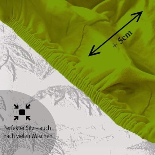 120x200 cm Jersey-Spannbettlaken – 100% Baumwolle, Weiß