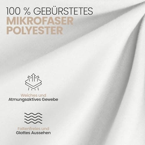 Utopia Bedding 2er-Set Spannbettlaken 140 x 200 cm – OEKO-TEX MADE IN GREEN zertifiziert – 35 cm Tiefe Tasche