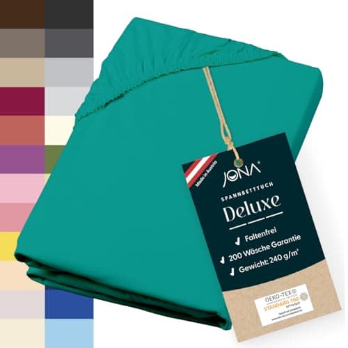 Spannbettlaken Deluxe Hotelqualität – 100% Baumwoll-Jersey, 240 g/m² – 180–200 x 200–220 cm