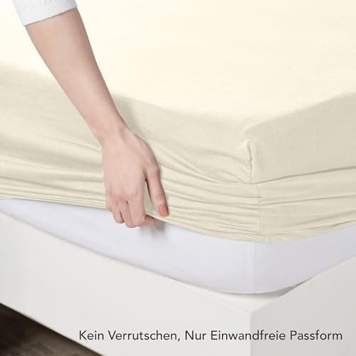 Utopia Bedding Jersey-Spannbettlaken 120 x 200 cm (25 cm) – Anthrazit, Baumwollmischung