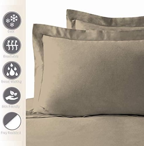 Pizuna Kissenbezüge 2er-Pack 40 x 80 cm Dunkelblau – 100% Langstapel-Baumwolle, 400 Fadenzahl