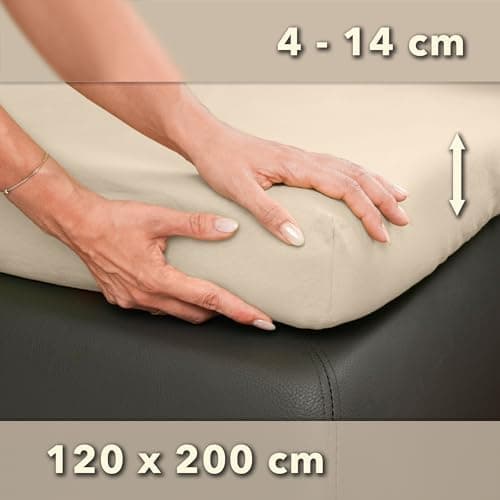 STUDIO Basic Spannbettlaken 200×220 cm – Jersey aus 100% gekämmter Baumwolle, elastisch & bügelfrei, passend für Matratz