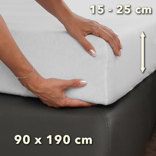 STUDIO Basic Spannbettlaken 200×220 cm – Jersey aus 100% gekämmter Baumwolle, elastisch & bügelfrei, passend für Matratz