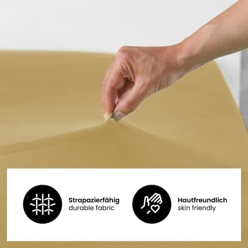 Jersey-Spannbettlaken 100% Baumwolle 180×200–200×200 cm