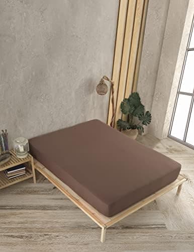 Vency Spannbettlaken 90x200 cm – 100% Baumwolle, für Matratzen bis 35 cm