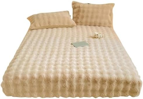 Frottee-Spannbettlaken 90×200 cm – Luxus Kuschelbettlaken aus Premium-Kunstfell, ultraweich & flauschig, passend für Mat