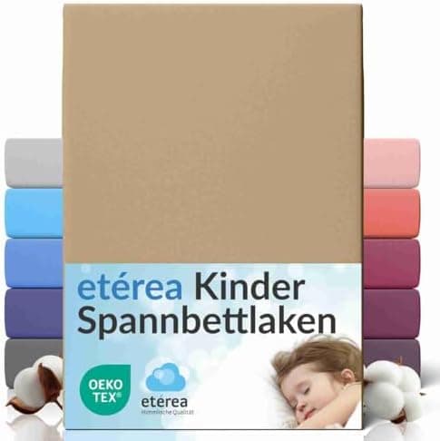 etérea Jersey-Spannbettlaken 80x200 cm Weiß – 100% Baumwolle, OEKO-TEX MADE IN GREEN & STANDARD 100