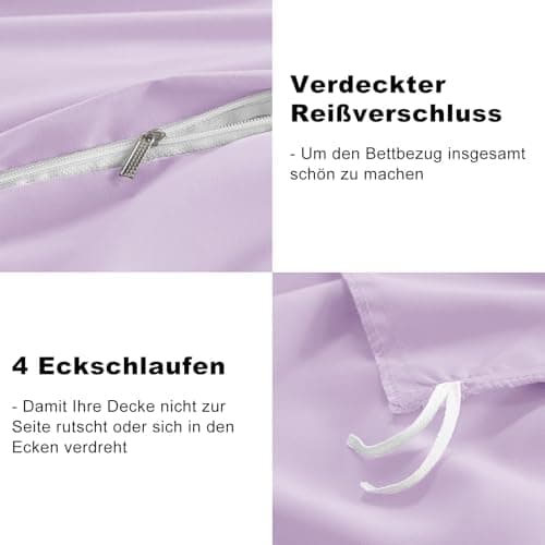 WAVVE Bettwäsche 135x200 – 4‑teiliges Mikrofaser‑Set Anthrazit (inkl. 2×80×80 cm Kissenbezüge) mit Reißverschluss, OEKO‑