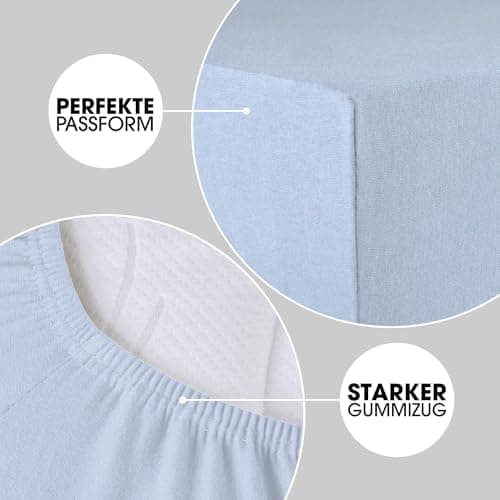 CelinaTex Jersey-Spannbettlaken 90x200–100x200 cm bis 26 cm Matratzenhöhe | 100% gekämmte Baumwolle | OEKO‑TEX STANDARD