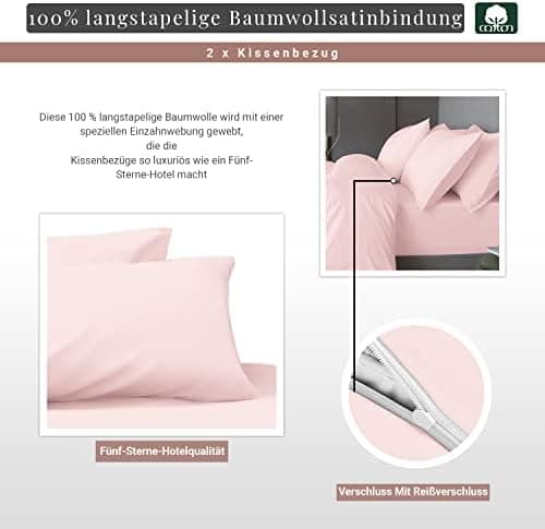 Pizuna Kissenbezüge 2er-Pack 40 x 80 cm Dunkelblau – 100% Langstapel-Baumwolle, 400 Fadenzahl