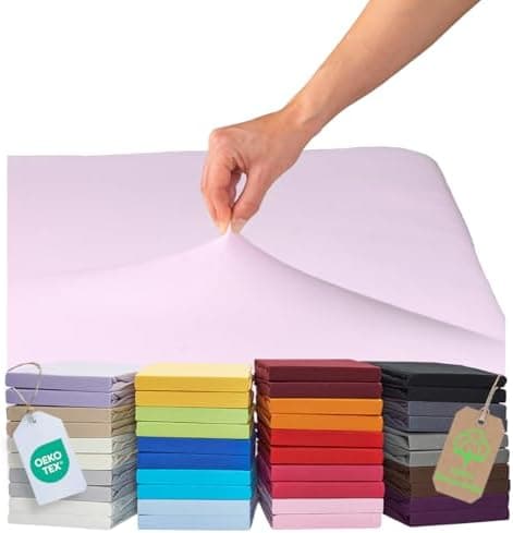 MALIKA® Spannbettlaken 120x200 cm – Jersey-Baumwolle Spannbetttuch, passend für Matratzen bis 28 cm