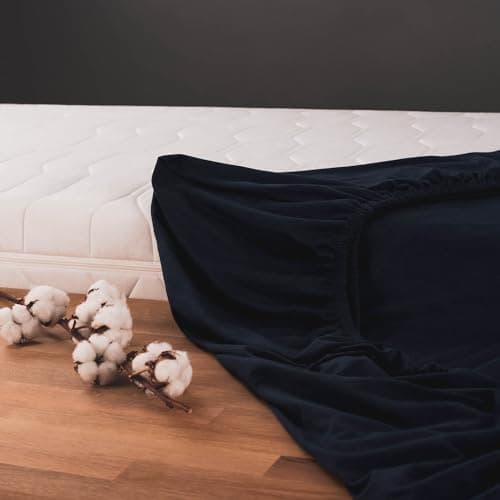 Blumtal® Spannbettlaken 90x200 cm Jersey – 100% Baumwolle, OEKO‑TEX STANDARD 100 – Dark Ocean Blue