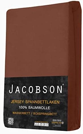 Jacobson Spannbettlaken für Wasserbett & Boxspringbett – 180 × 200 bis 200 × 220 cm