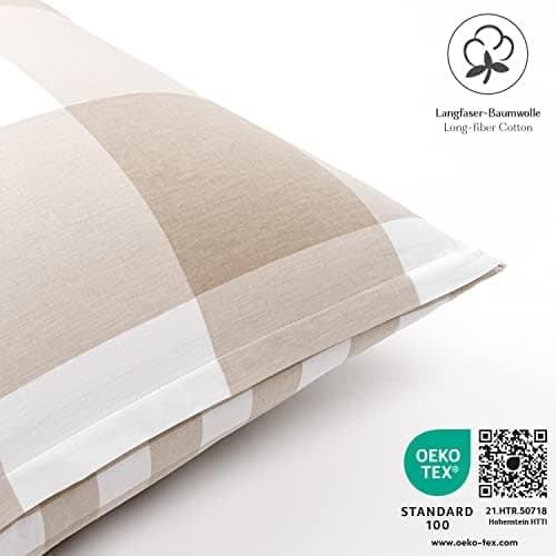 2er-Set Kissenbezüge 40 x 80 cm – Renforcé, 100% Baumwolle, superweich mit Reißverschluss, Babyrosa