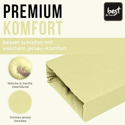 Elastisches Jersey-Spannbettlaken 90x180 cm – 100% Baumwolle, kuschelig warm